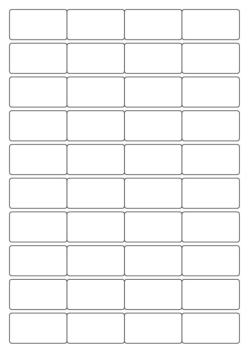 Rectangle labels 48.5 mm x 25.4 mm - White Paper Labels