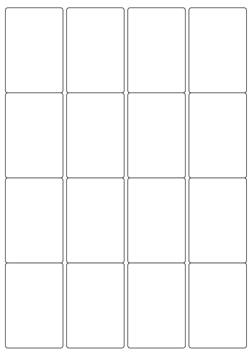 Rectangle Labels 48 mm x 71 mm - White Paper Labels