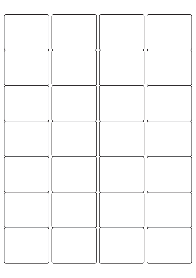 Rectangle labels 48 mm x 38 mm - White Paper Labels