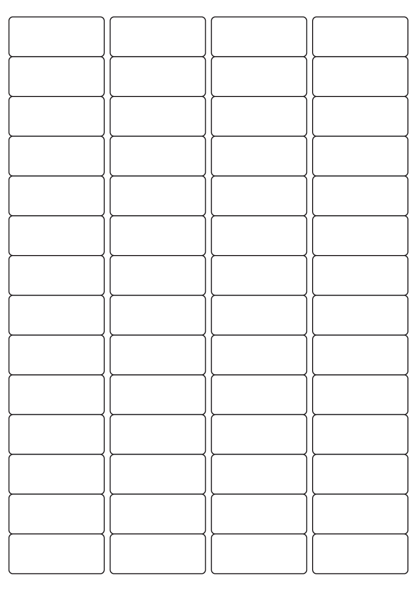 48 mm x 20 mm - White Economy Labels