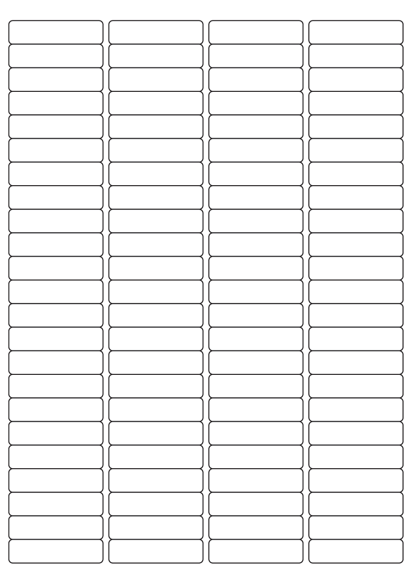 Rectangle labels 48 mm x 12 mm - White Paper Labels