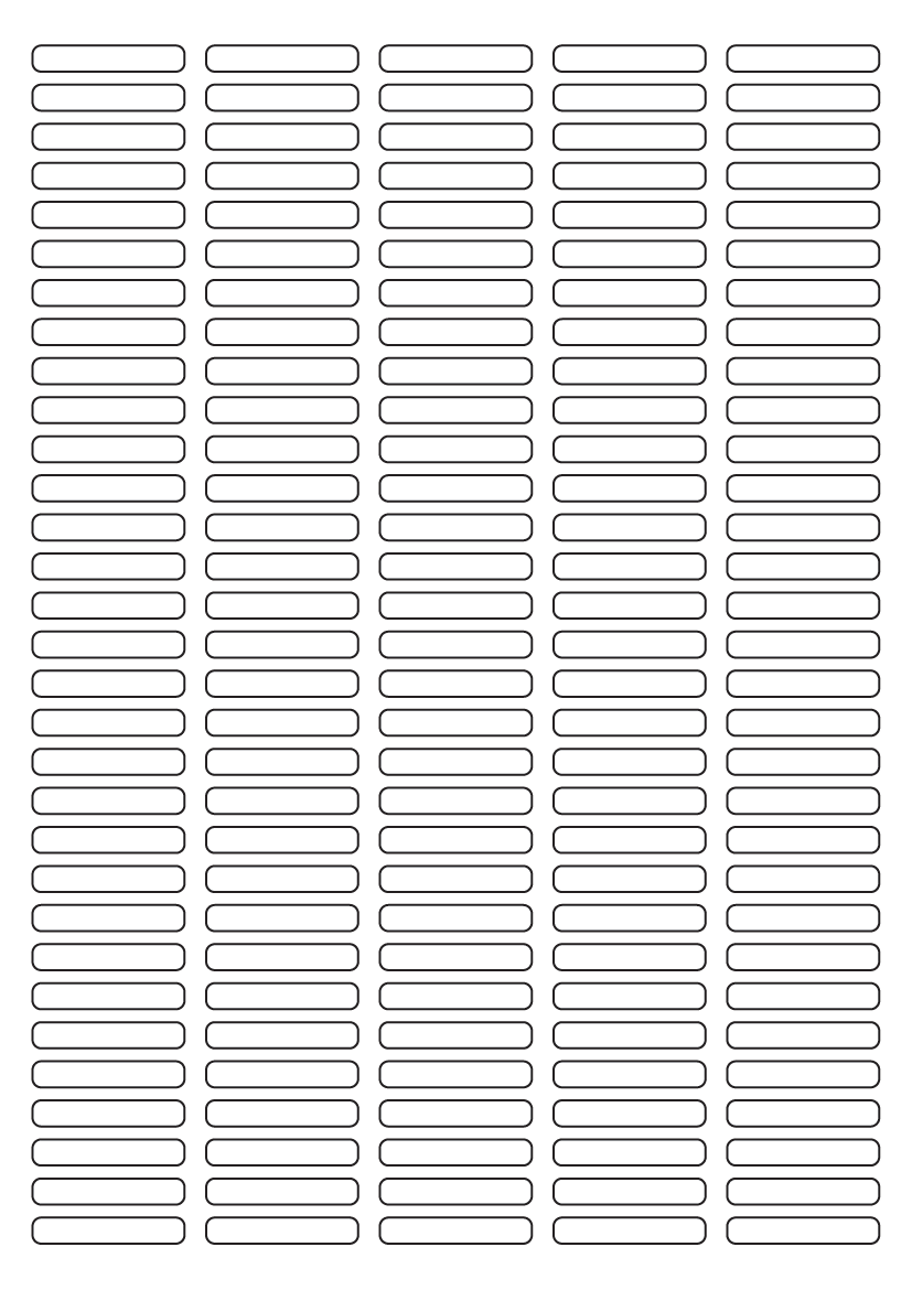 Rectangle labels 35 mm x 6 mm - White Paper Labels