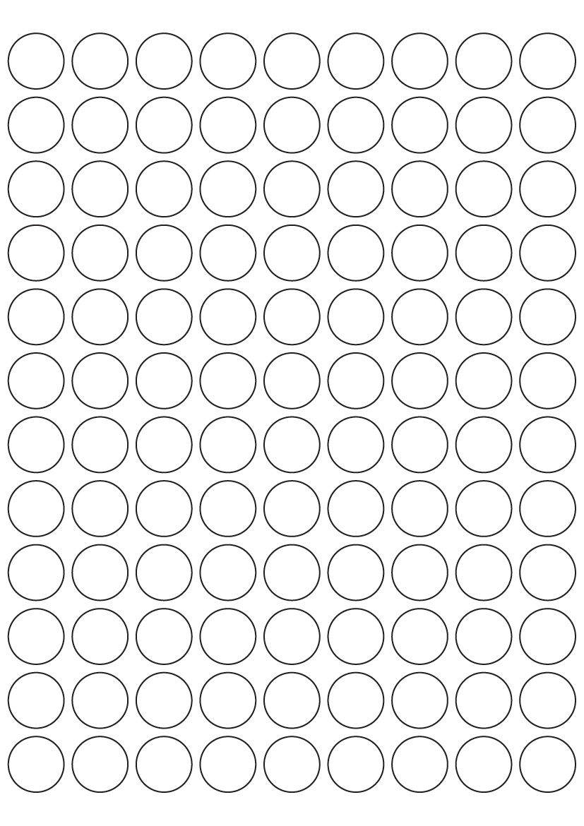 Circle label 20mm diameter - White Paper Labels
