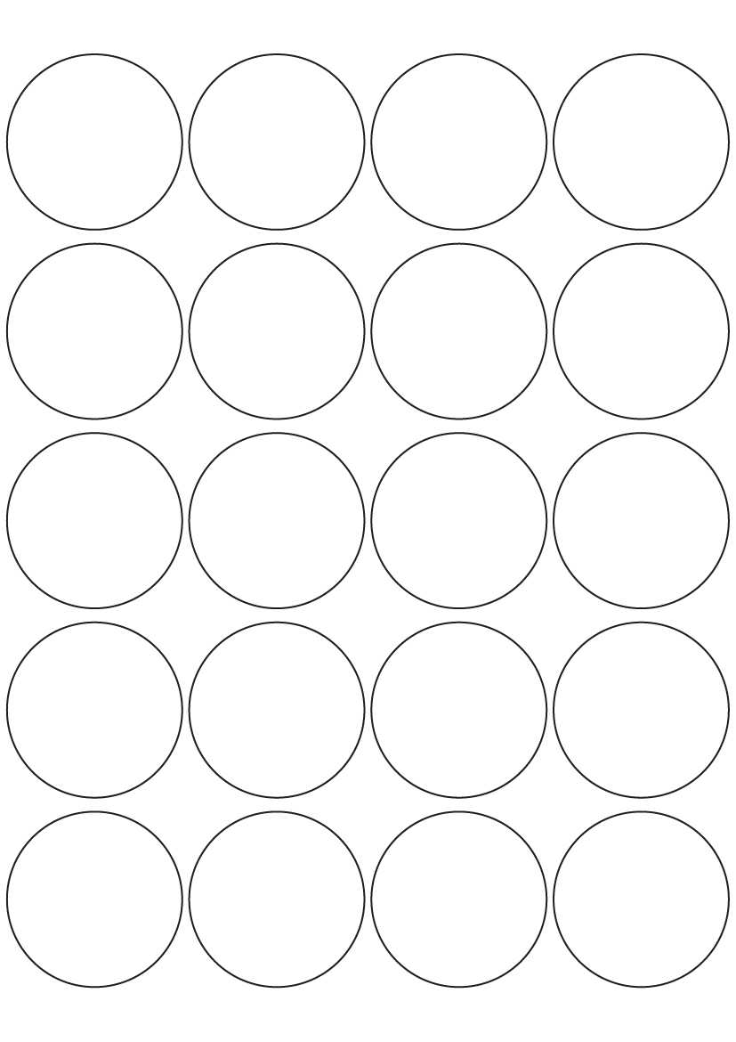 Circle label 50mm diameter - White Paper Labels