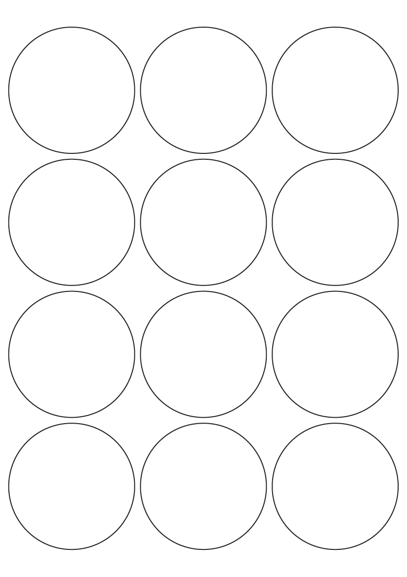 Circle label 65mm diameter - White Paper Labels