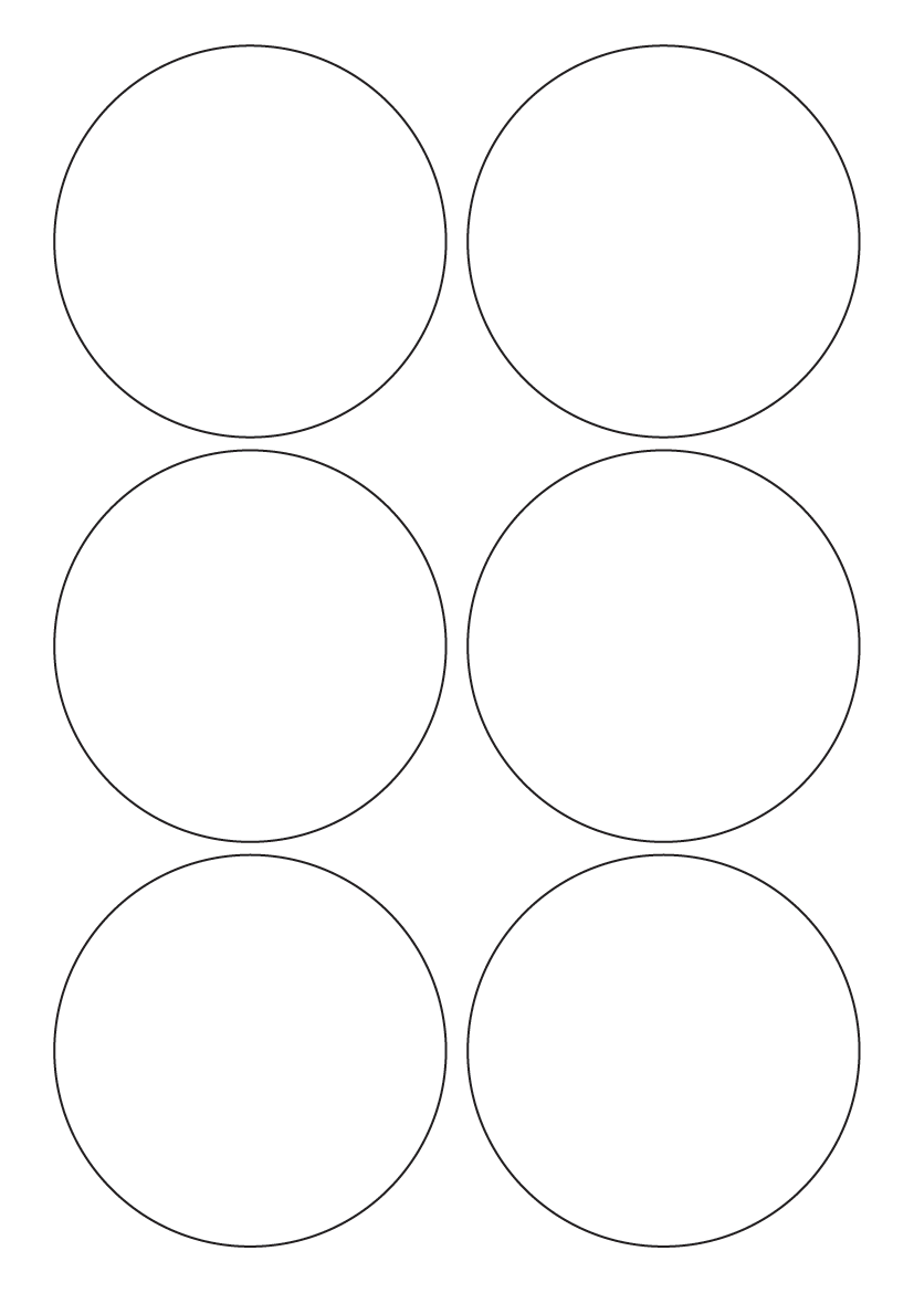 Circle label 90mm diameter - White Paper Labels