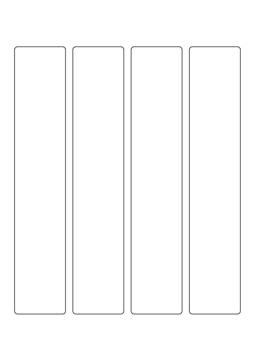 Rectangle Labels 220mm x 42mm - White Paper Labels