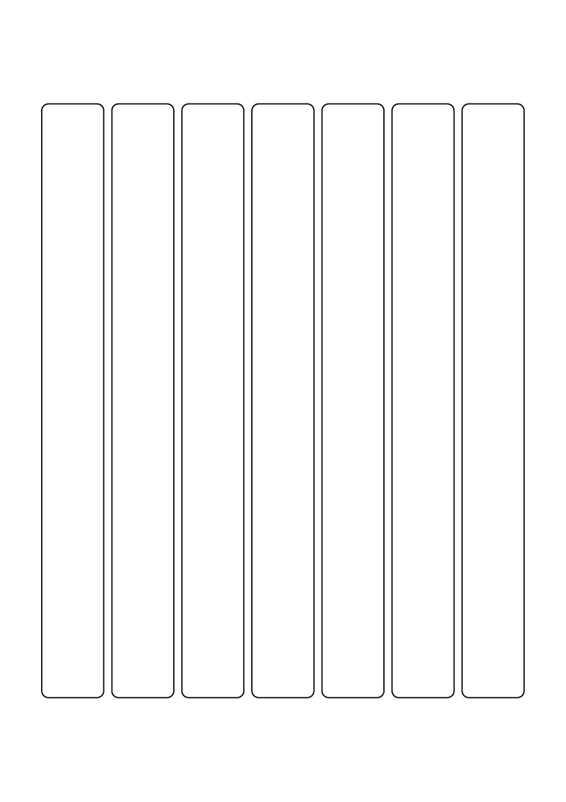 Rectangle Labels 220mm x 23mm - White Paper Labels