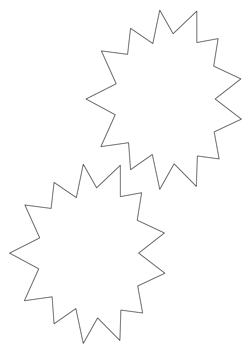 Starburst label 130mm x 150mm - Fluorescent Paper Labels