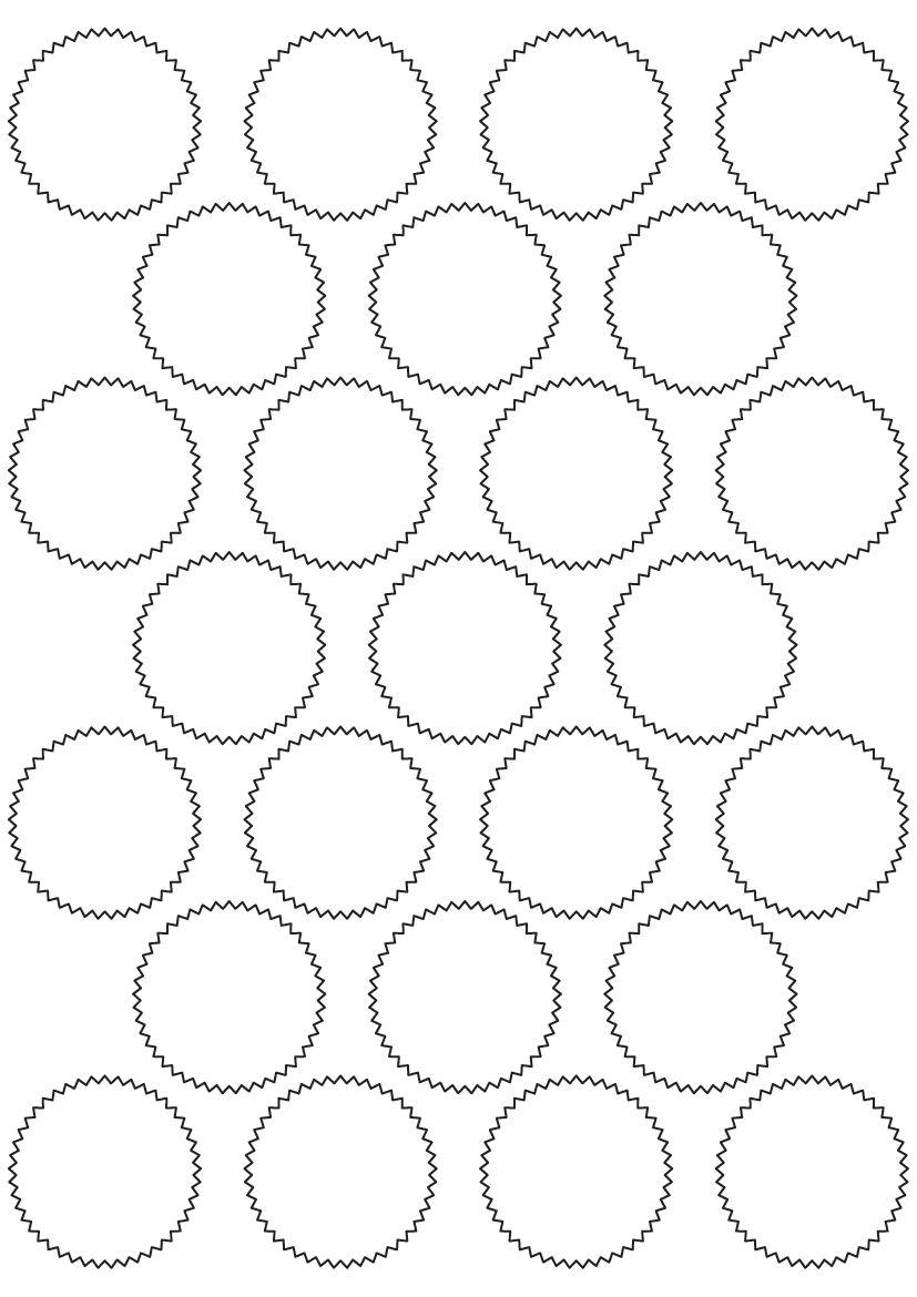 Starburst label 44mm x 44mm - Fluorescent Paper Labels