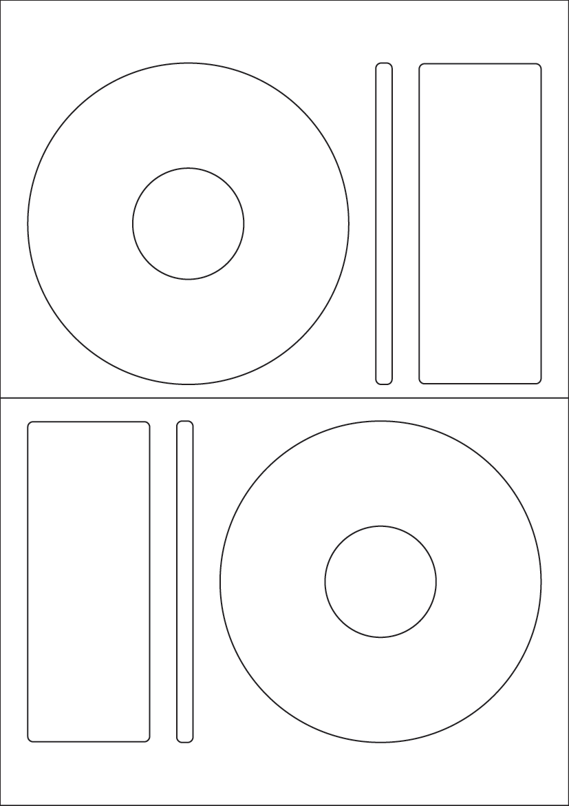 CD Sets labels - Solid Colours Paper Labels