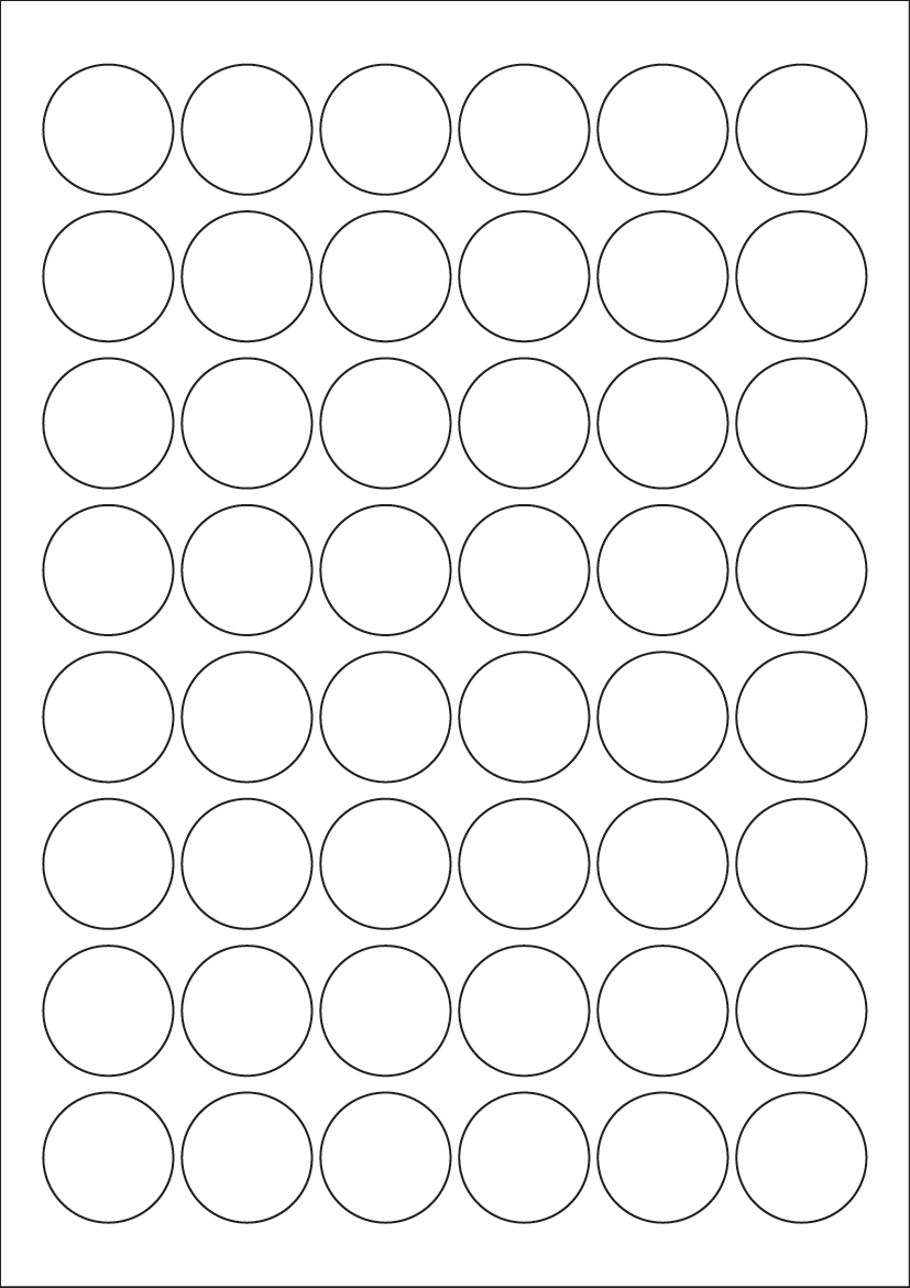 Circle label 30mm diameter - White Paper Labels