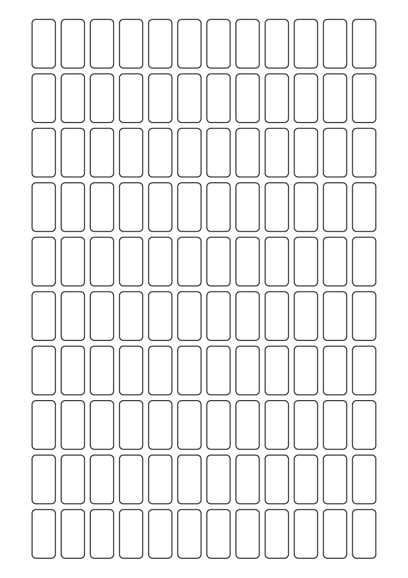 Rectangle Labels 12 mm x 25 mm - White Paper Labels