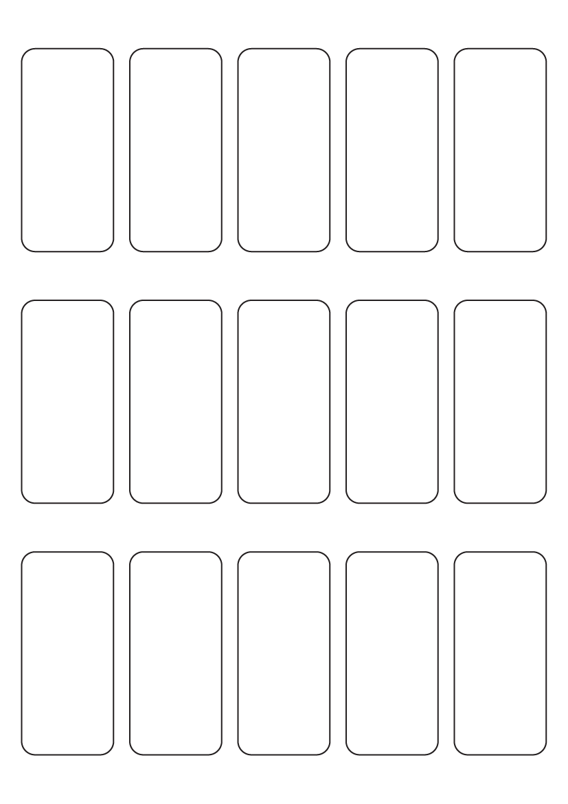 Rectangle Labels 34 mm x 75 mm - White Paper Labels