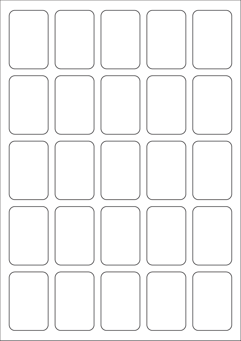 Rectangle labels 34 mm x 51 mm - White Paper Labels