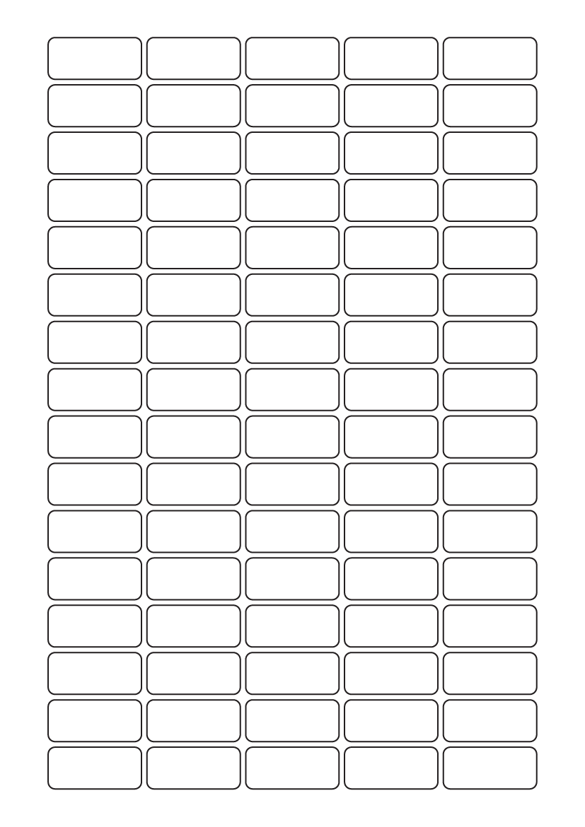 Rectangle labels 33.5 mm x 15 mm - White Paper Labels