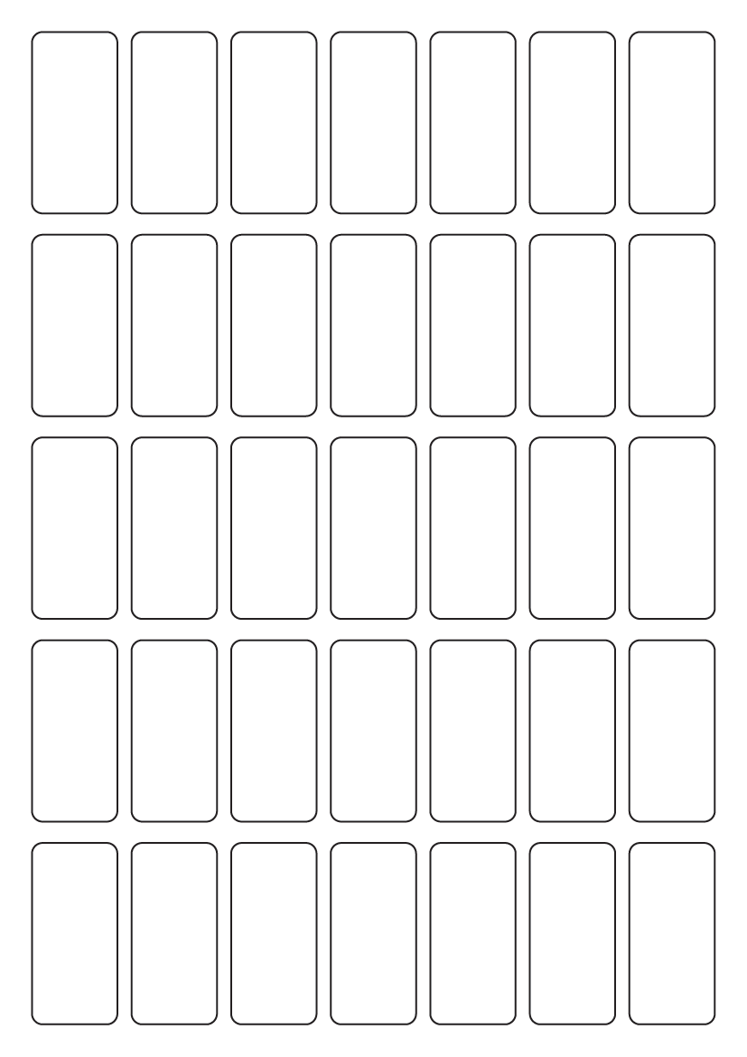 Rectangle labels 51 mm x 24 mm - White Paper Labels