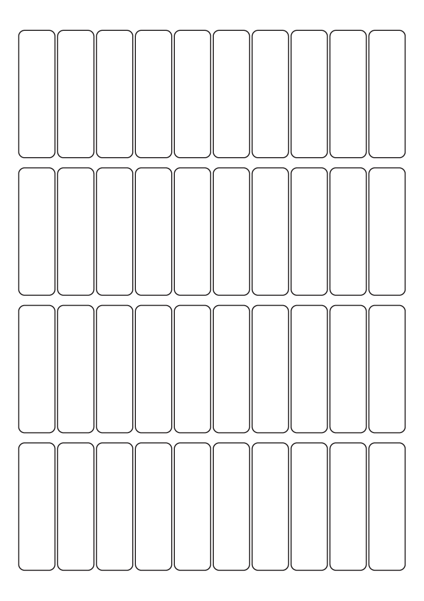 Rectangle Labels 18 mm x 63.5 mm - White Paper Labels
