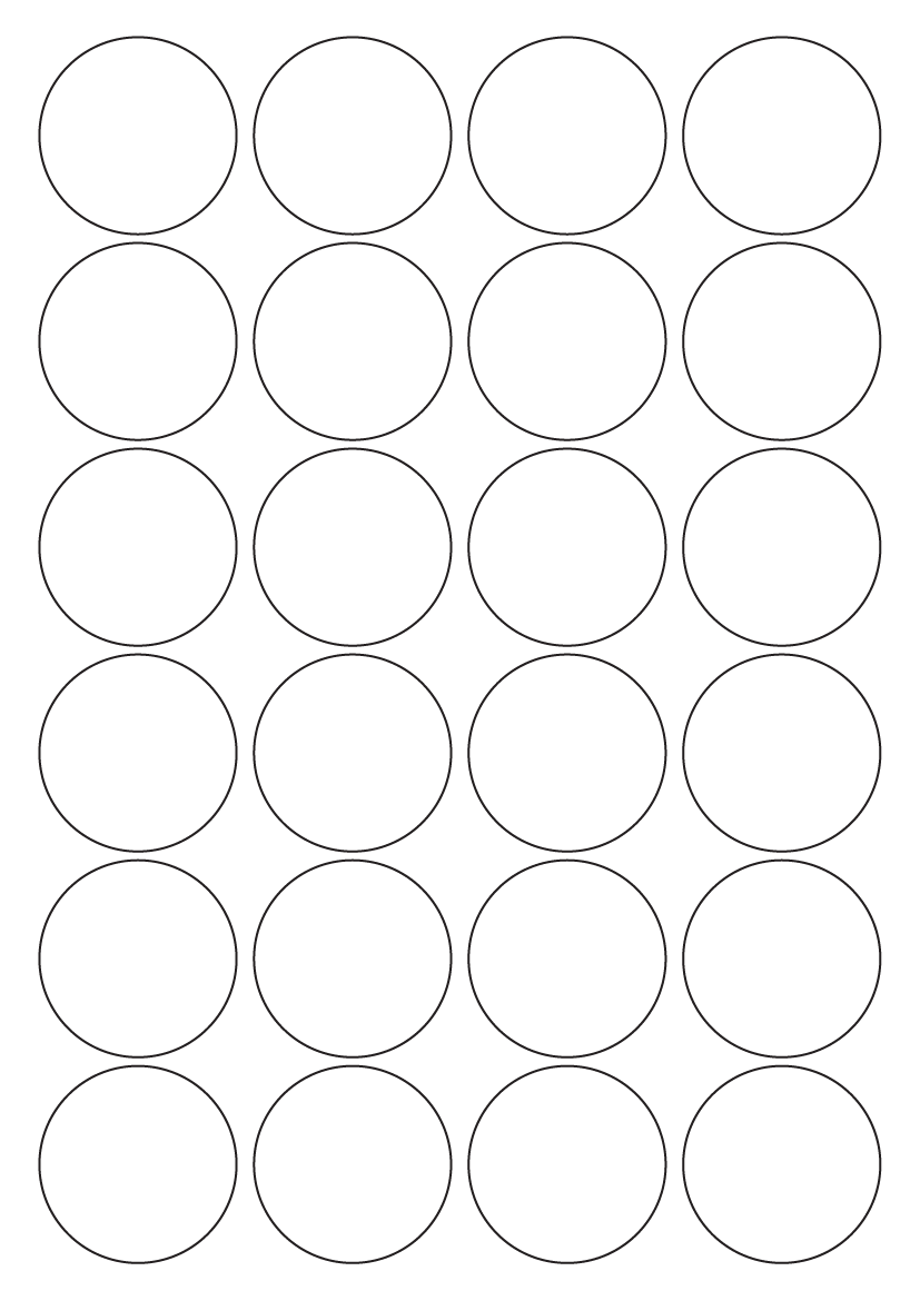 Circle label 45mm diameter - White Paper Labels