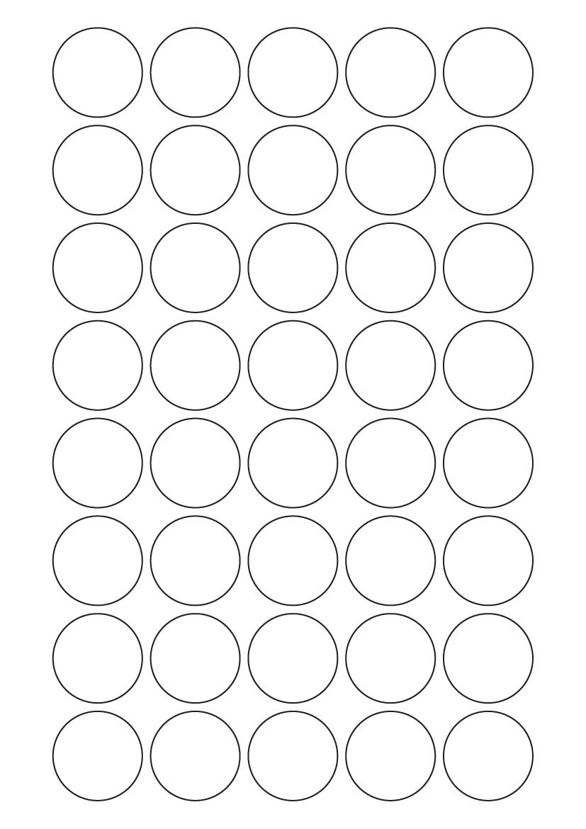 Circle label 32mm diameter - White Paper Labels