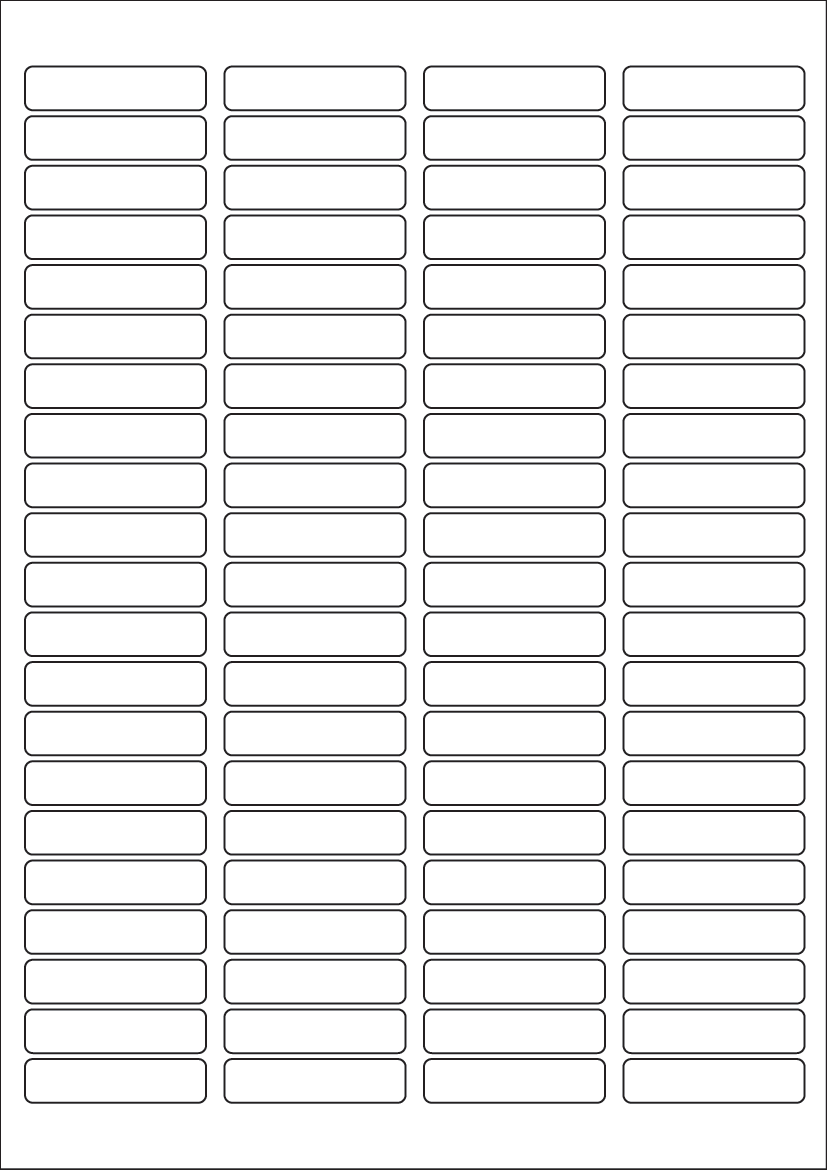 Rectangle Labels 46mm x 11.1mm - White Paper - Brand Compatible