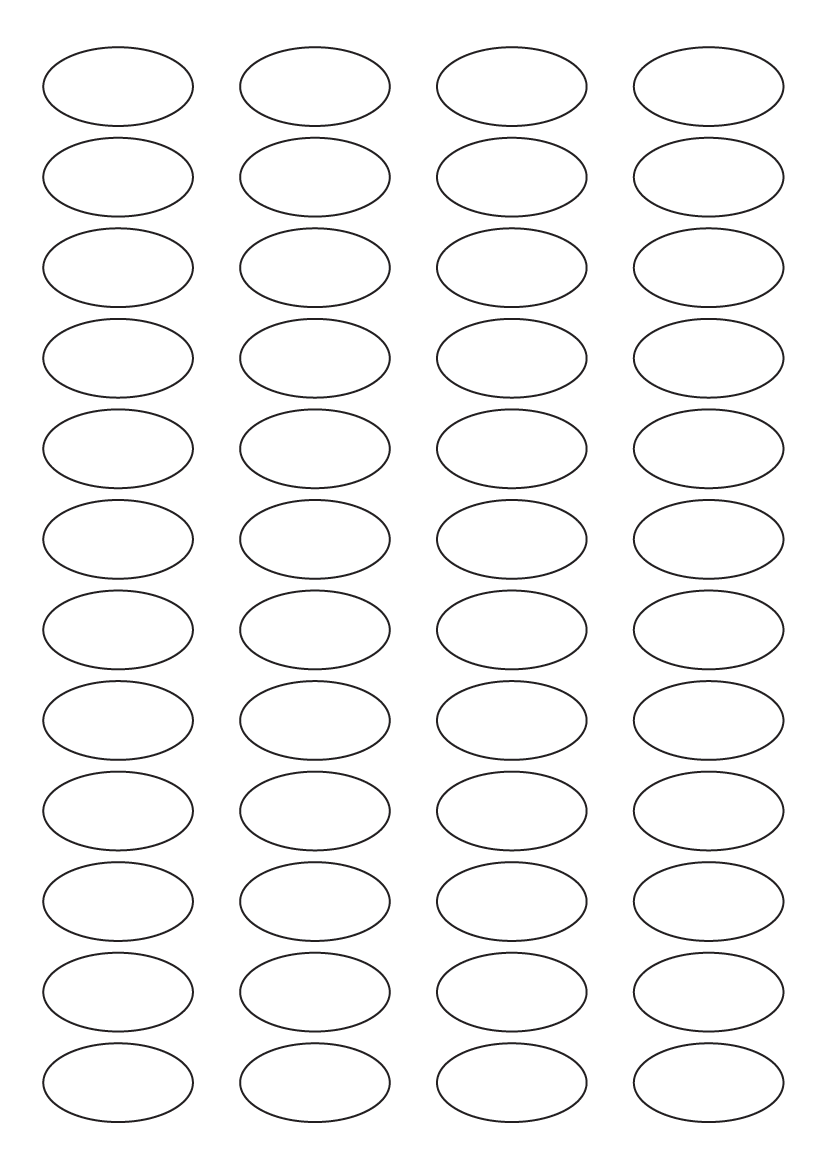 Oval Label 38 mm x 20 mm - Fluorescent Paper Labels - 48 Oval Label 38 mm x 20 mm - Fluorescent Paper Labels - 48