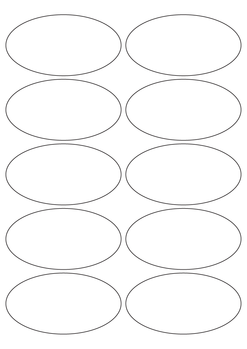 Oval Label 98 mm x 52 mm - Fluorescent Paper Labels Oval Label 98 mm x 52 mm - Fluorescent Paper Labels