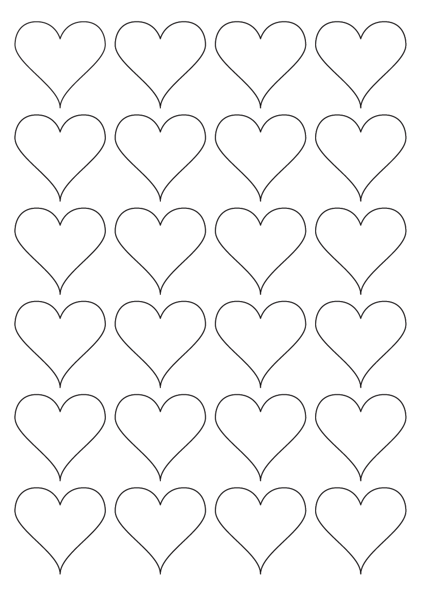 Heart Shape Label 45 mm x 41 mm - White Paper Labels