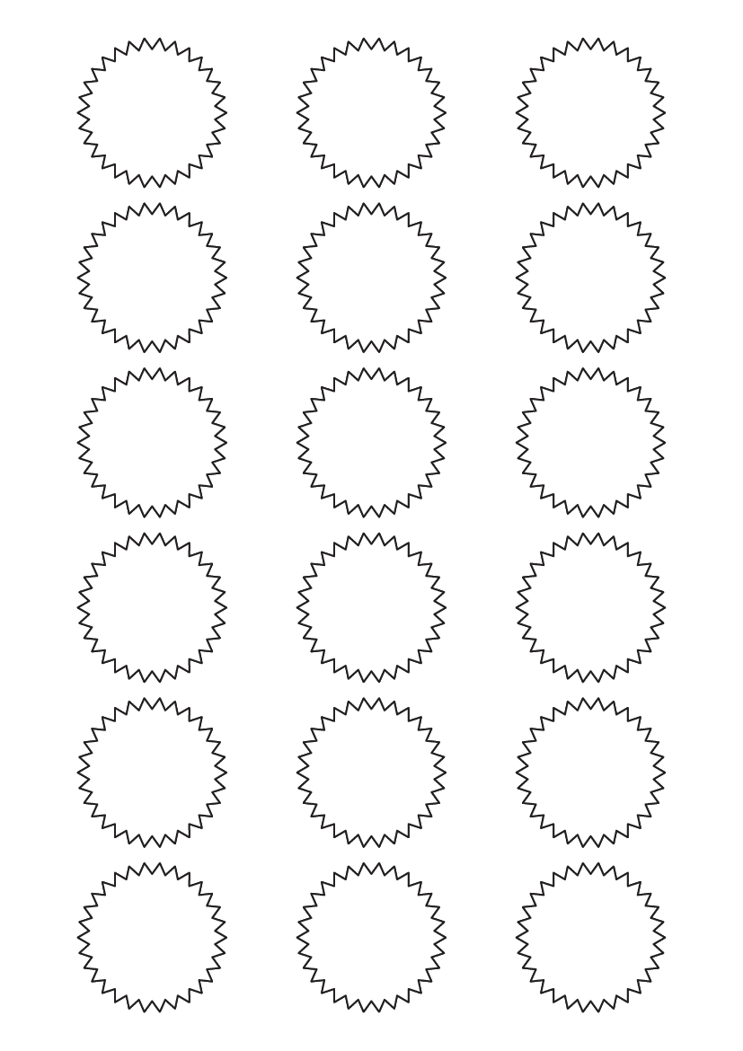 Starburst Shape Label 42 mm x 42 mm - Fluorescent Paper Labels