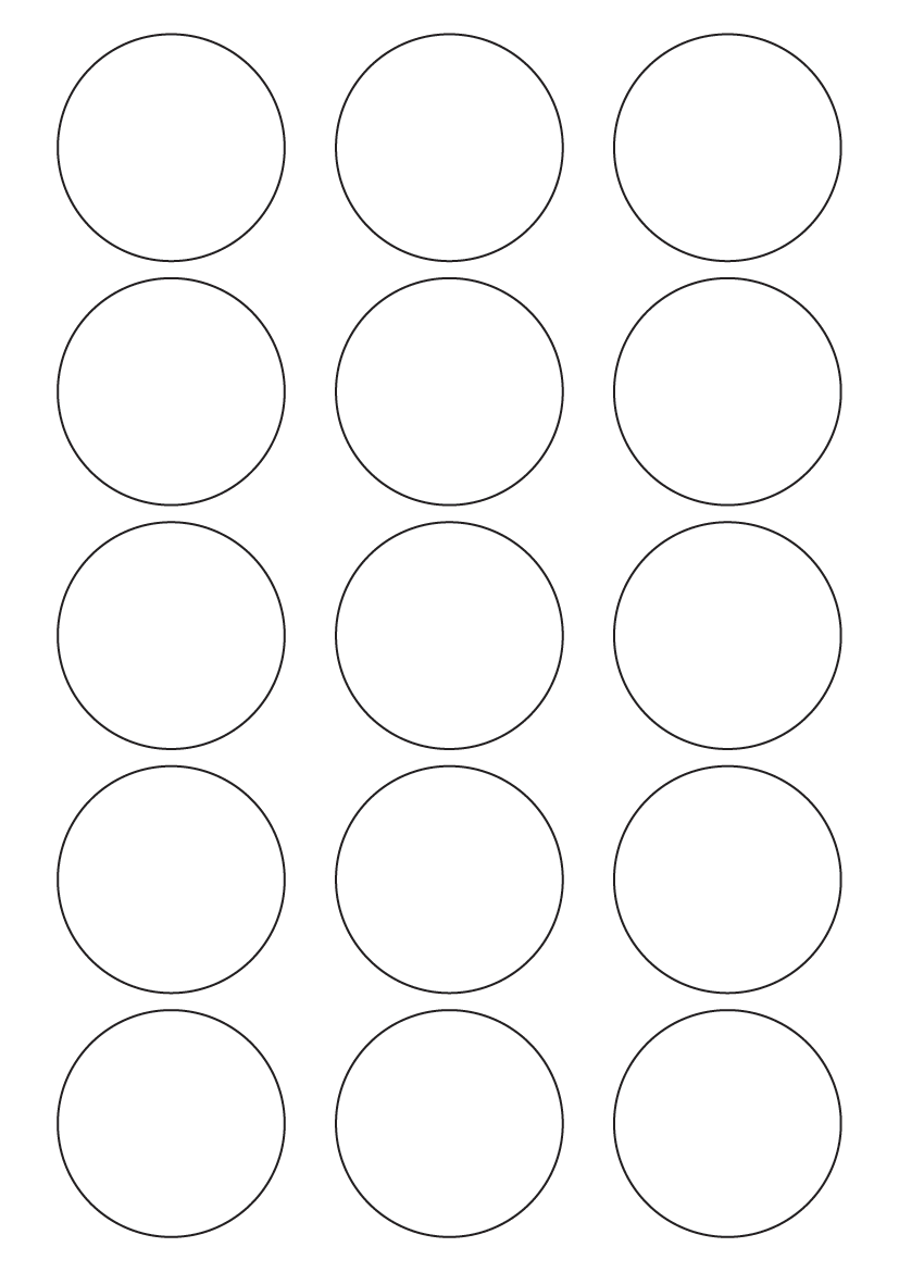 Circle Shape Label 53 mm diameter - Solid Colours Paper Labels