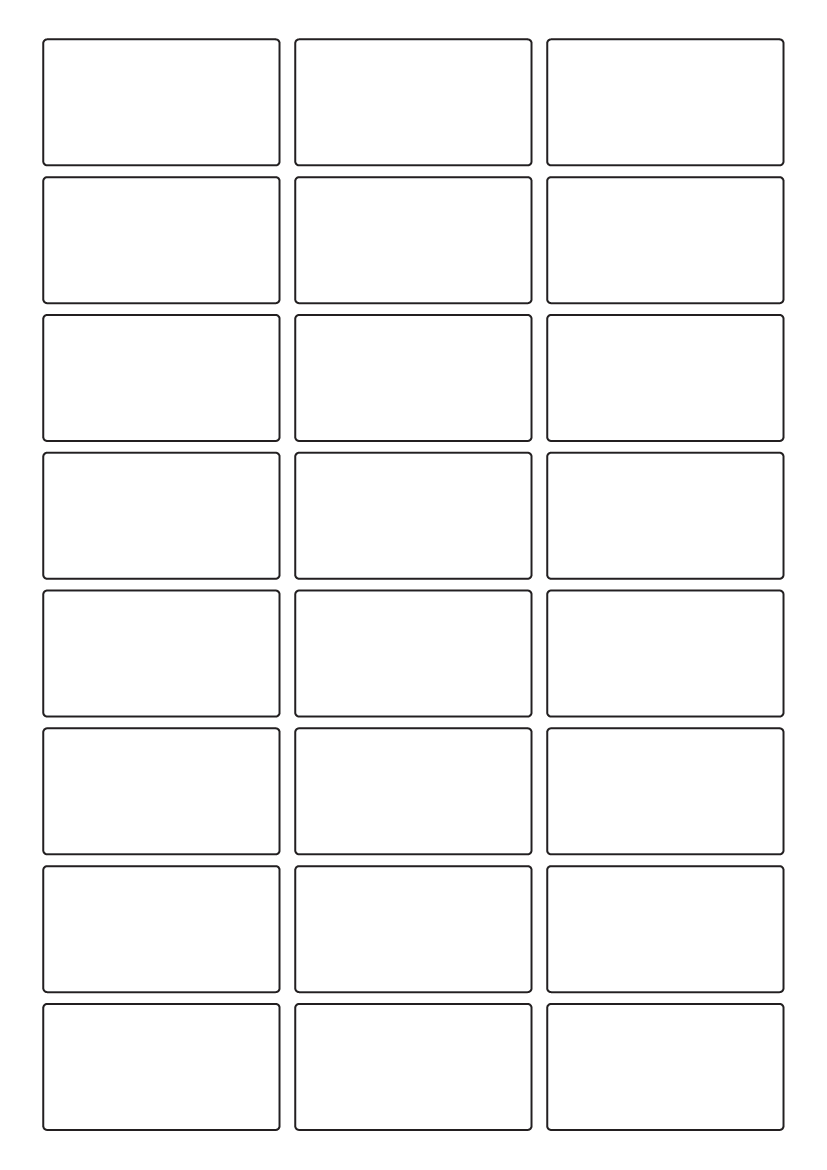 Rectangle Label 60 mm x 32 mm - Vinyl PVC Labels