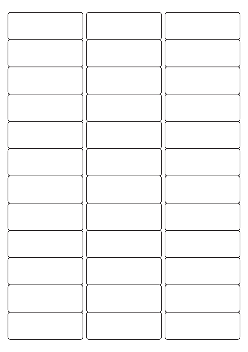 Rectangle Label 63.5 mm x 23 mm - Vinyl PVC Labels