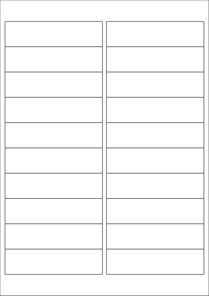 Rectangle Labels 98x25.4mm - White Paper Labels Brand Compatible