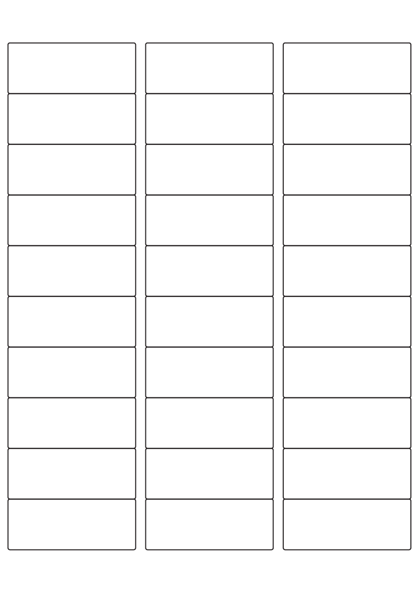 Rectangle Label 64mm x 25.4mm - Vinyl PVC Label Brand Compatible