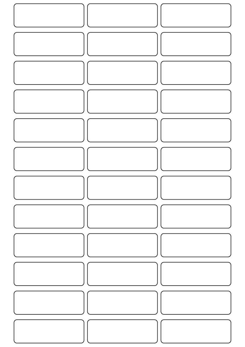 Rectangle Labels 60 mm x 20 mm - White Paper Labels