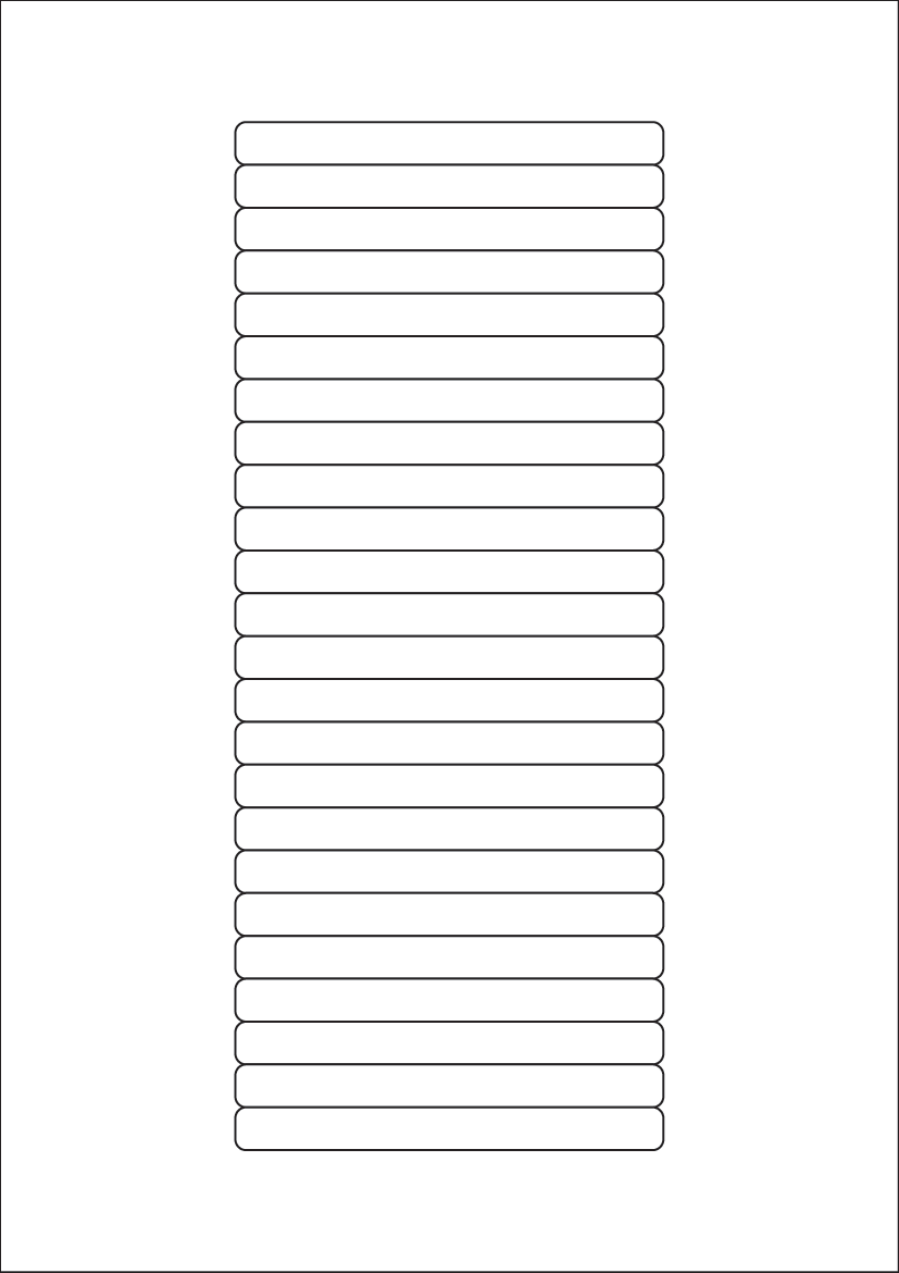 Rectangle Labels 100 mm x 10 mm - White Paper Labels