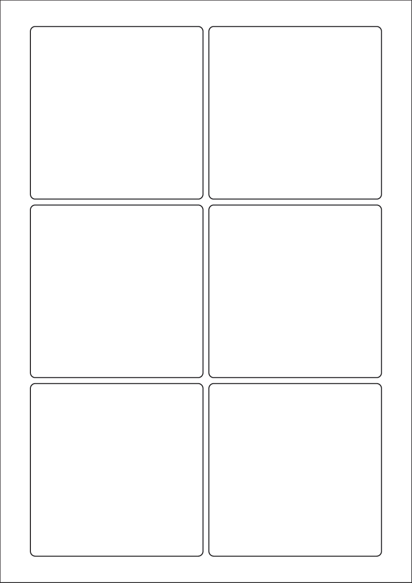 Square Labels 88 mm x 88 mm - White Paper Labels