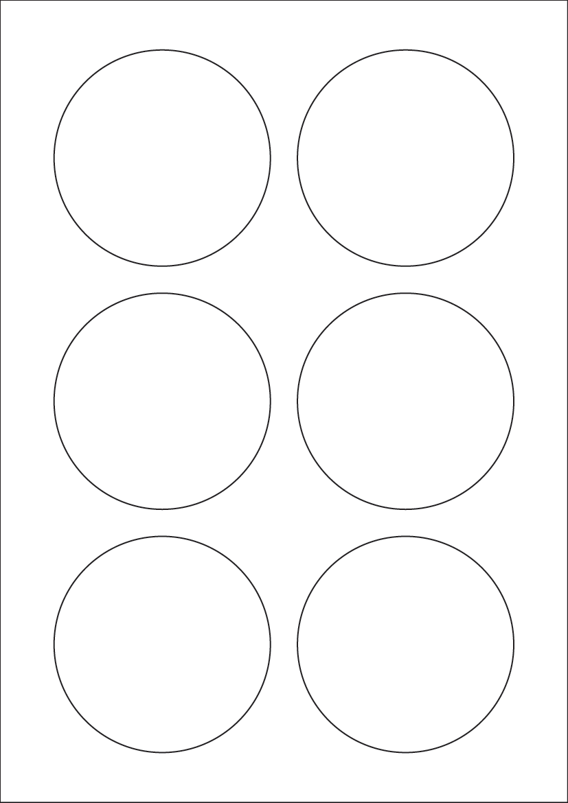 Circle Labels 80 mm diameter - Solid Colour Paper Labels