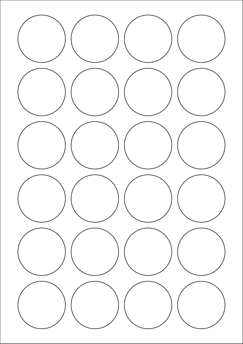 Circle Labels 41 mm diameter - Speciality Paper Labels