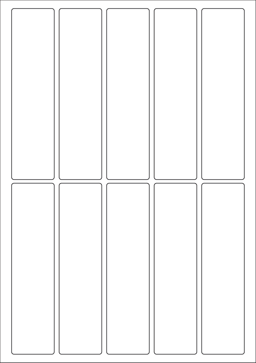 Rectangle Labels 140mm x 35mm - White Paper Labels