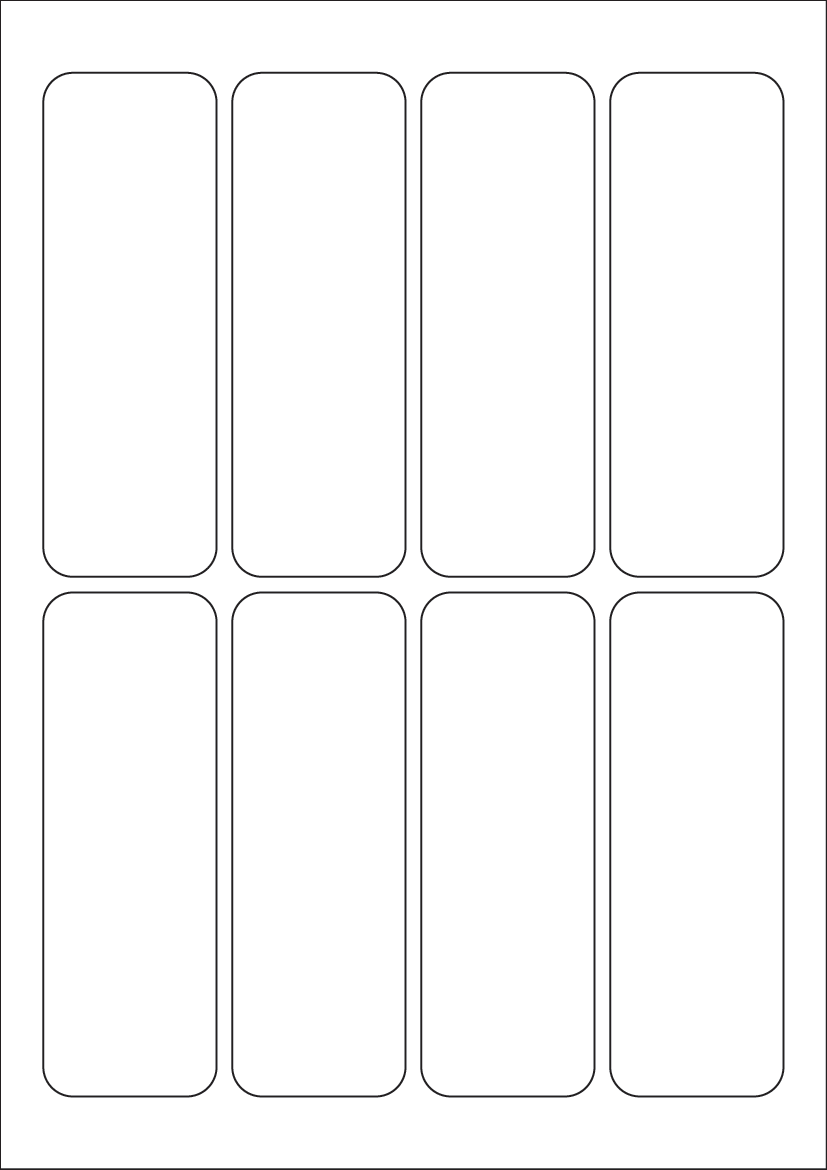 Rectangle Labels 128mm x 44mm - White Paper Labels