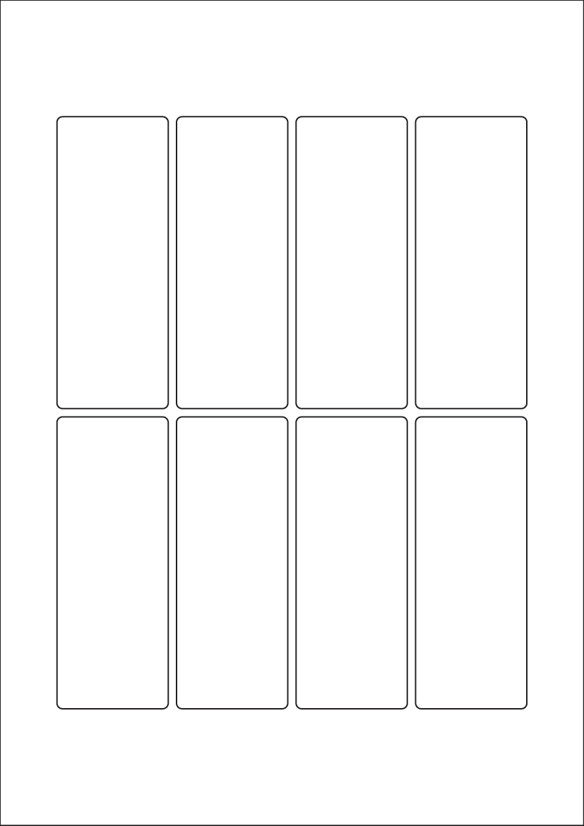 Rectangle Labels 105mm x 40mm - White Paper Labels