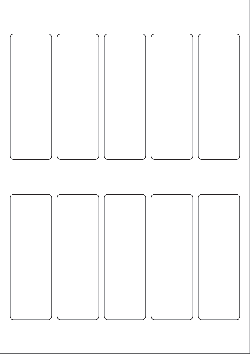 Rectangle Labels 105.2mm x 35mm - White paper Labels