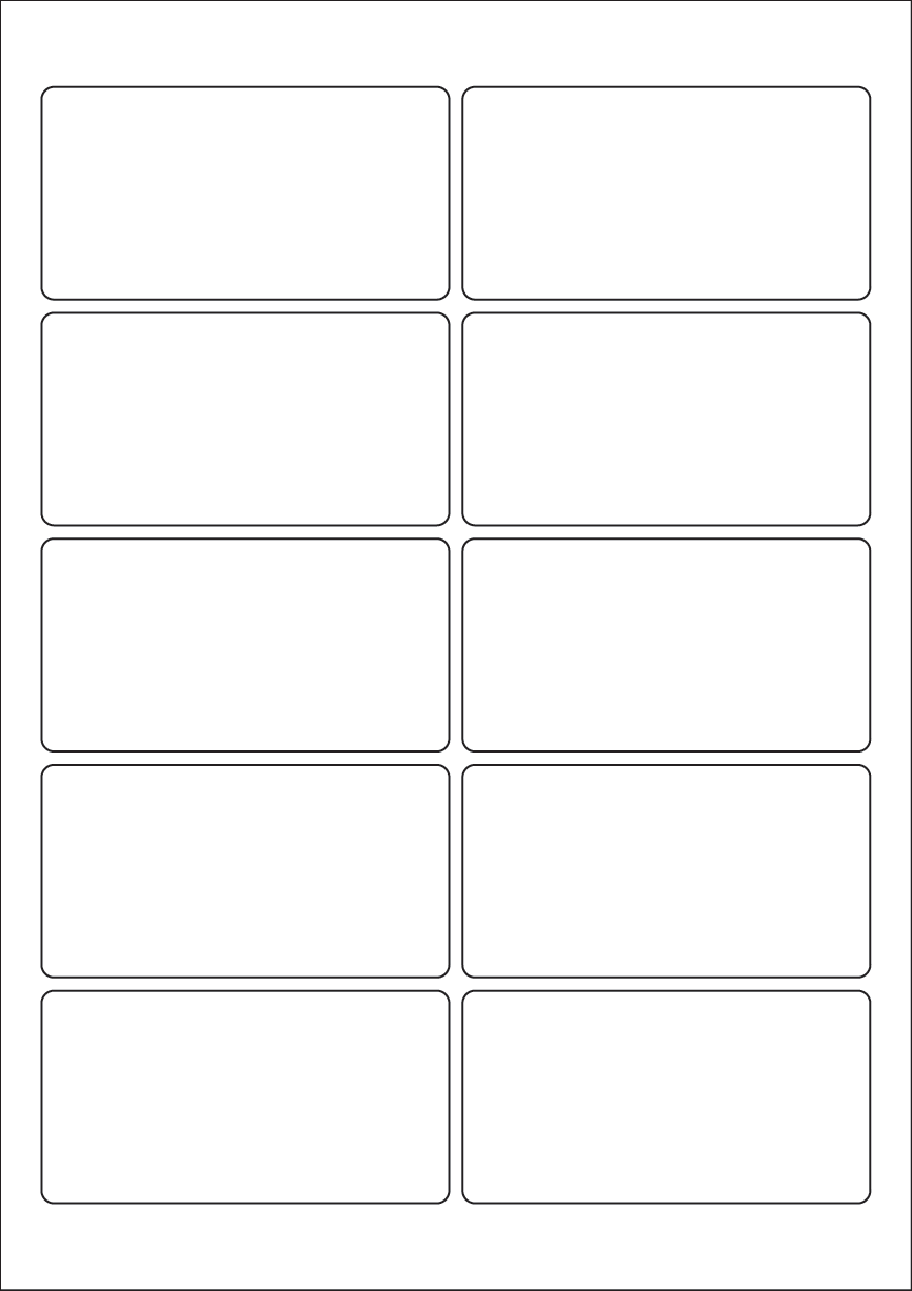 Rectangle Labels 94mm x 49mm - White Paper Labels