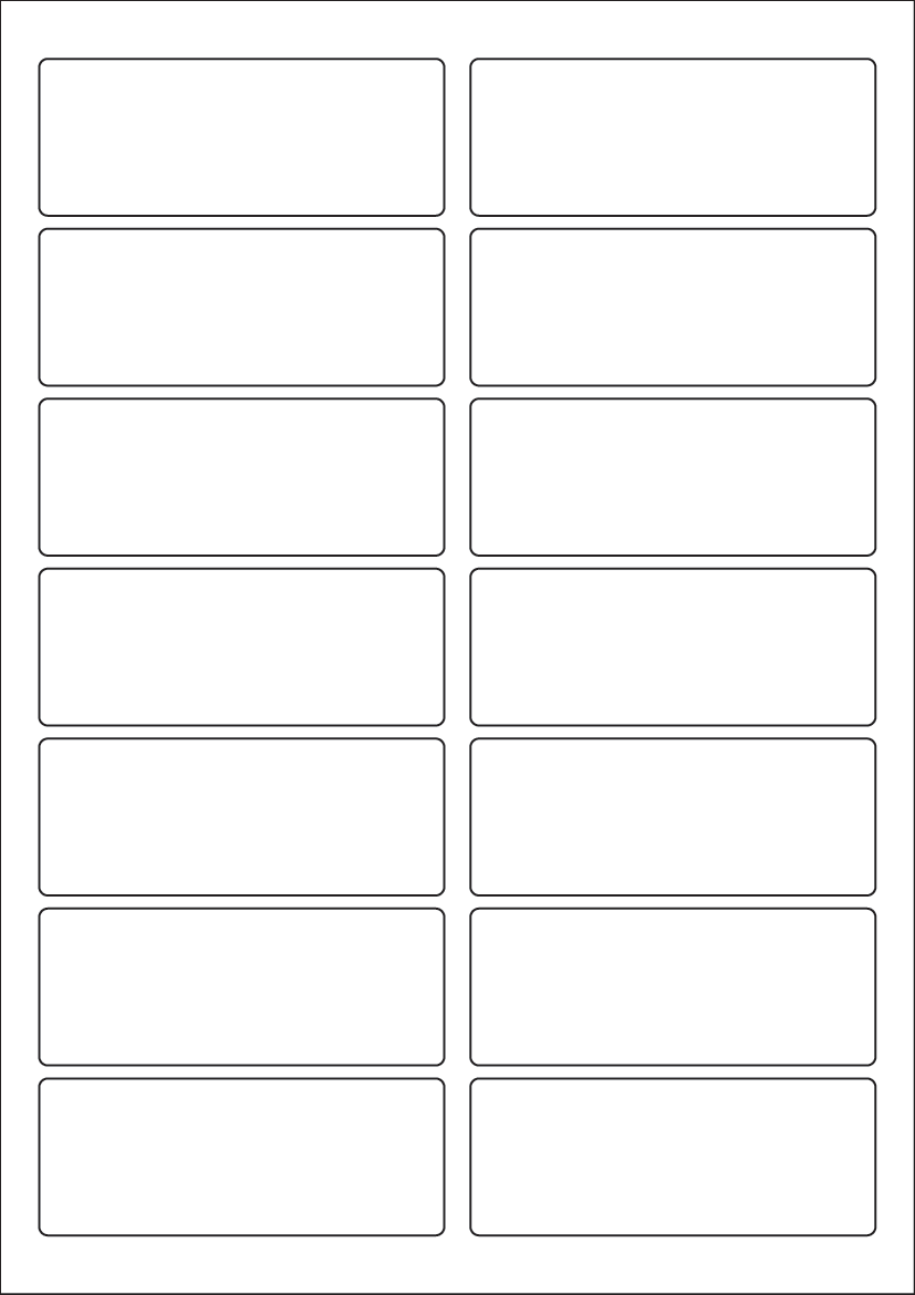 Rectangle Labels 93mm x 36mm - White Paper Labels