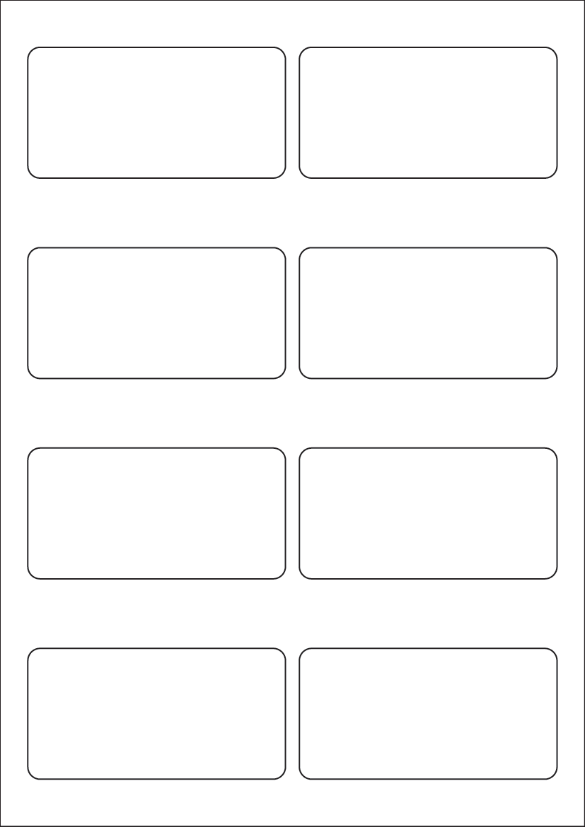 Rectangle Labels 92.5mm x 47mm - White Paper Labels