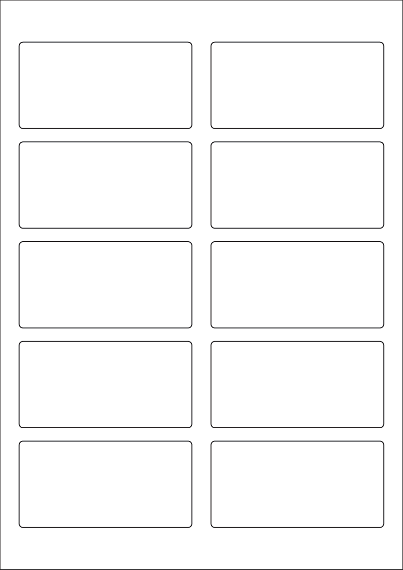 Rectangle Labels 90mm x 45mm - White Paper Labels