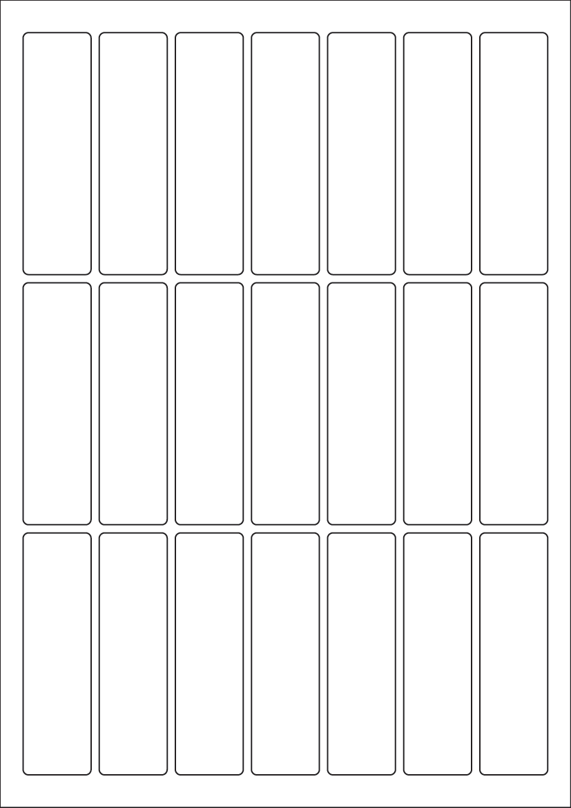 Rectangle Labels 89mm x 25mm - White Paper Labels