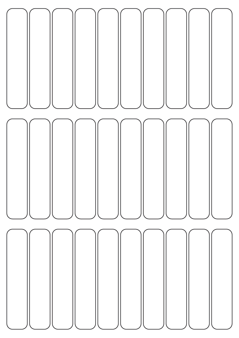 Rectangle Labels 88mm x 18mm - White Paper Labels