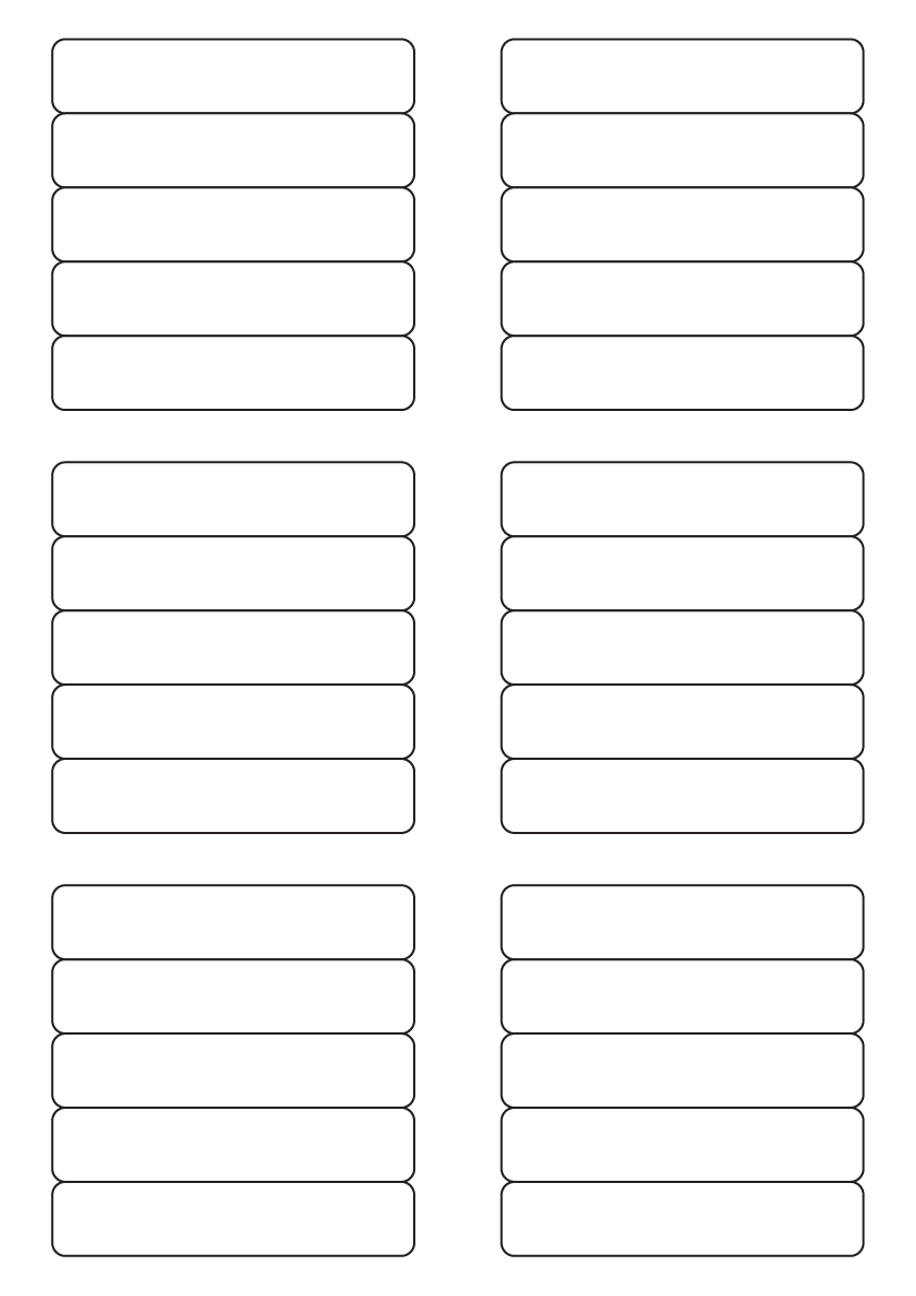 Rectangle Labels 83mm x 17mm - White Paper Labels